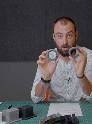 Close up image of CNC machining material