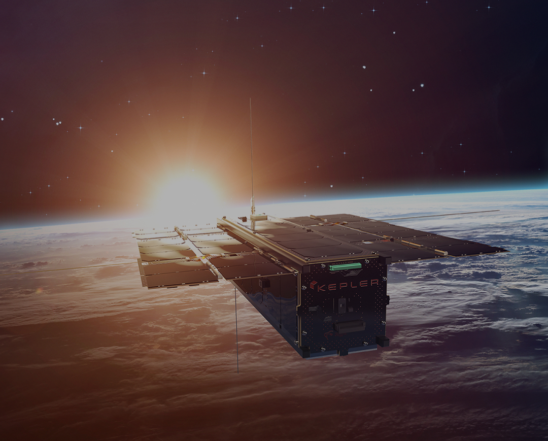 Kepler satellite image in orbit around the earth